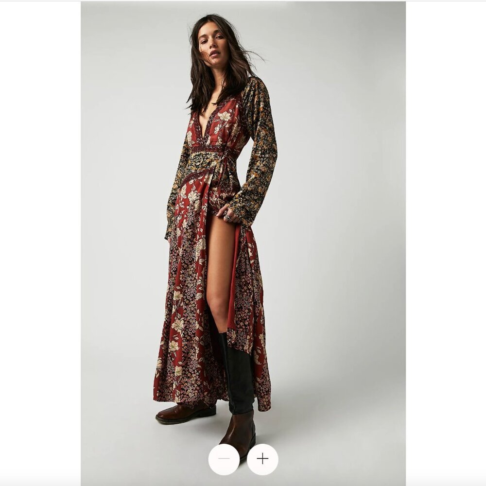 Free People Tilda Wrap Floral Maxi Dress